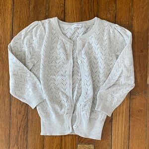 Girl’s Gray Cardigan Sweater